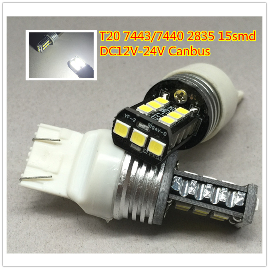2 . 12  DC T20 7440 7443 2835 15SMD 6smd Canbus   OBC        