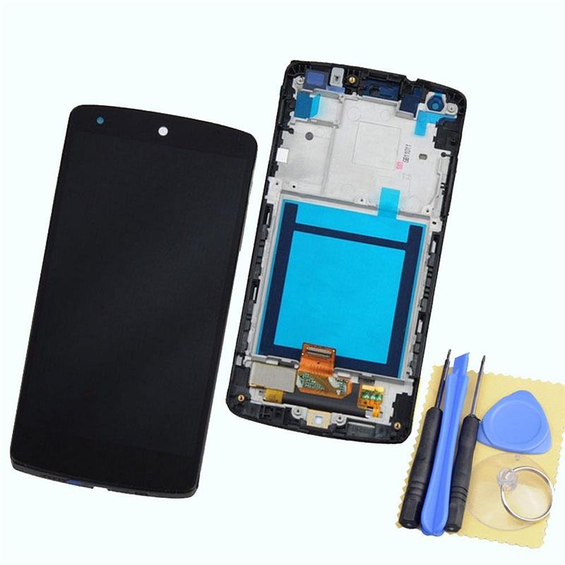 Image of New Black for LG Google Nexus 5 D820 D821 Touch Screen Digitizer + LCD Display Full Frame Assembly+ Tools