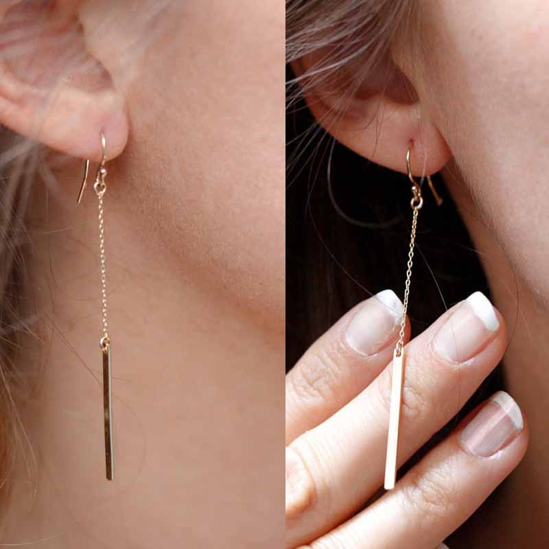 Image of pendientes mujer long earrings for women jewelry brincos orecchini aretes earring brinco drop gold earings stainless steel 2016