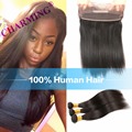 Brazilian Straight Virgin Hair With 360 Lace Closure Hair Weft With 360 Closure Cheap Human Hair