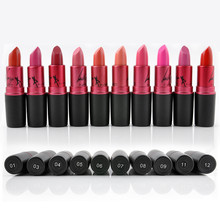 New 2015 HOT Brand Cosmetics Makeup Lipstick Candy Yum Yum Lady danger 12 Sexy Color Cosmetics