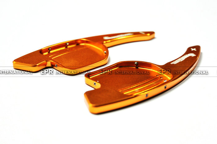 Aluminium AUDI Paddle Shift Switch Orange (2)_1