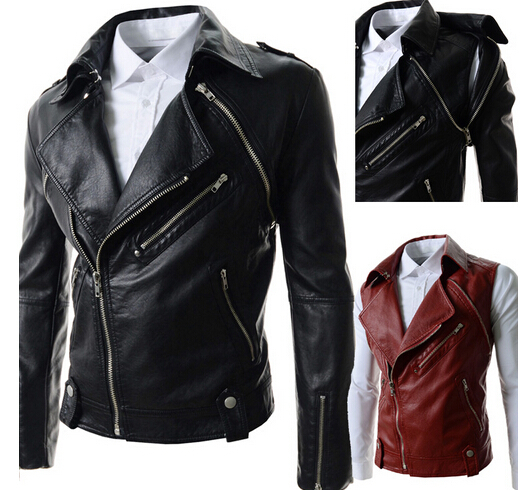 Used mens black leather biker jacket – Modern fashion jacket photo ...