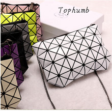 Women Fashion Laser BAOBAO Bag Geometry Package New Hot Sequins Saser Plain Folding Handbags briefcase Shoulder Women bag
