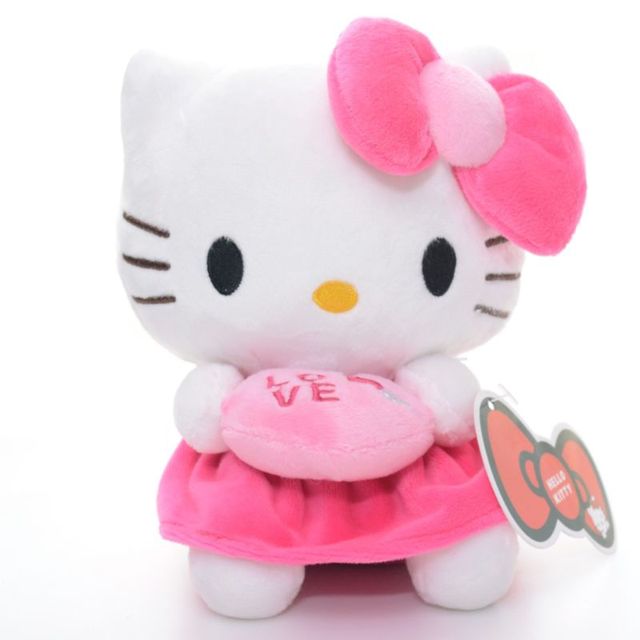 valentine plush cat