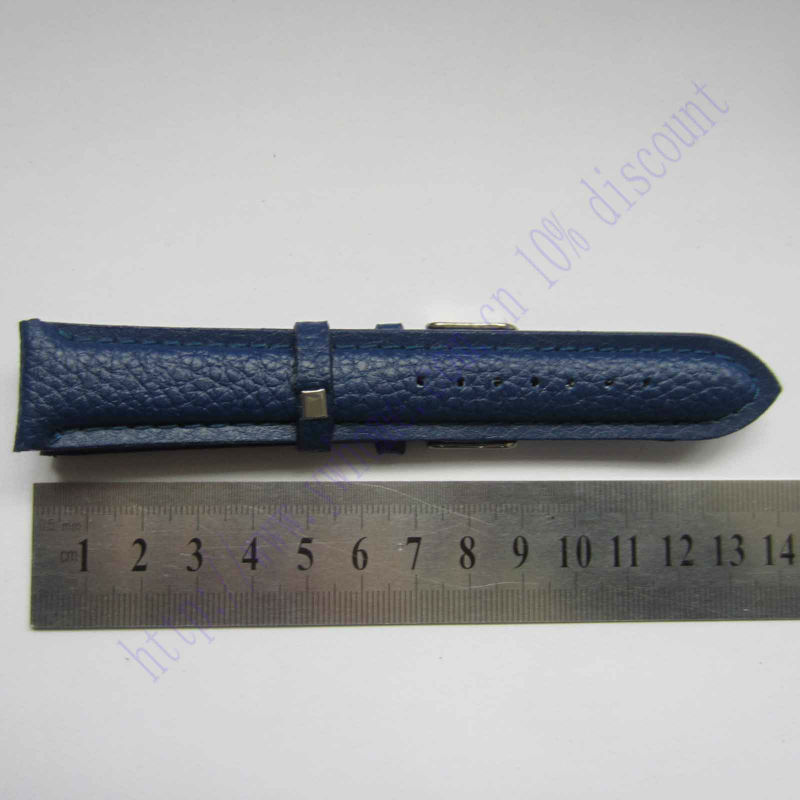 1 x 22 mm GENUINE COW LEATHER watch band Sapphire 15