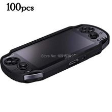 Silicone Semi Gigid Skin Bumper Protective Frame for Sony PS Vita TPU case Cover Shell for PSV 1000,psvita Black 100PCS/lot