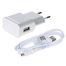 Samsung EU Plug USB Home Travel Wall Charger Adapter + Micro USB Data Cable For Samsung Galaxy S2 S3 S4 S5 Note 2 Note 3 Note 4
