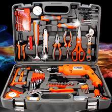 AK metal toolbox kit maintenance electrician Set multifunction household hand tools in combination with drill