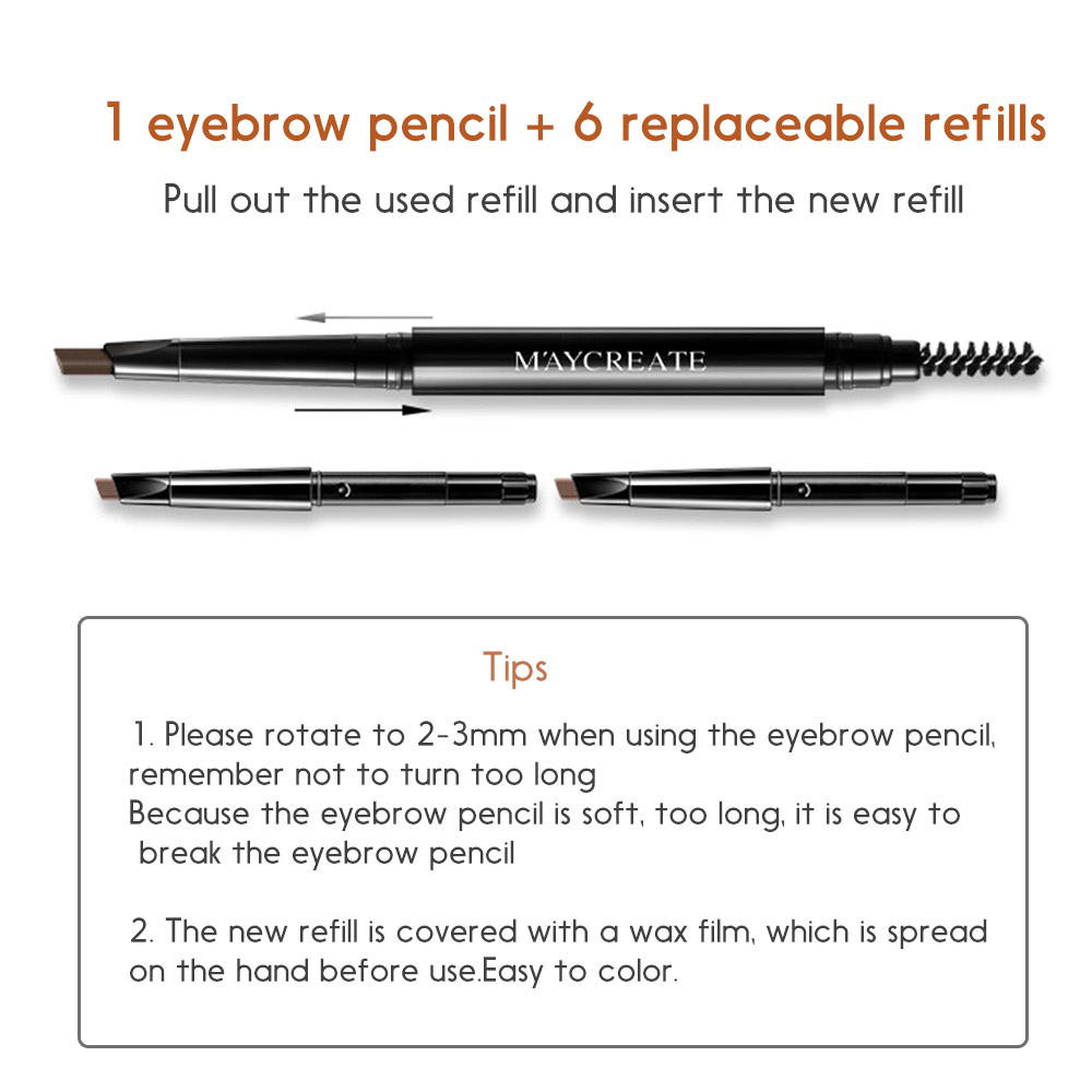 35g*7 thrush pen eyebrow pencil waterproof drawing rotary type