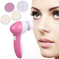 Hot Deep Clean 5 In 1 Electric Facial Cleaner Face Skin Care Brush Massager Waterproof Spin