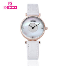 2016 new fashion women watches KEZZI shell dial analog quartz watch multicolor leather strap women wristwatch reloj mujer k1310
