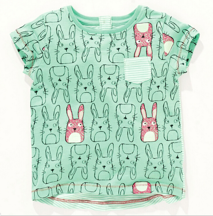 Branded 100 Cotton Girls O neck T shirts font b Clothing b font Kids Clothes Green