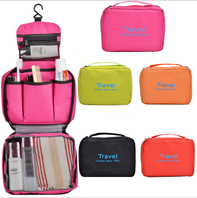 Image of New Travel Makeup Bag Waterproof Portable Large Capacity Suspension Toiletry Bags Men/ Women Receive Package Wash Gargle Bag