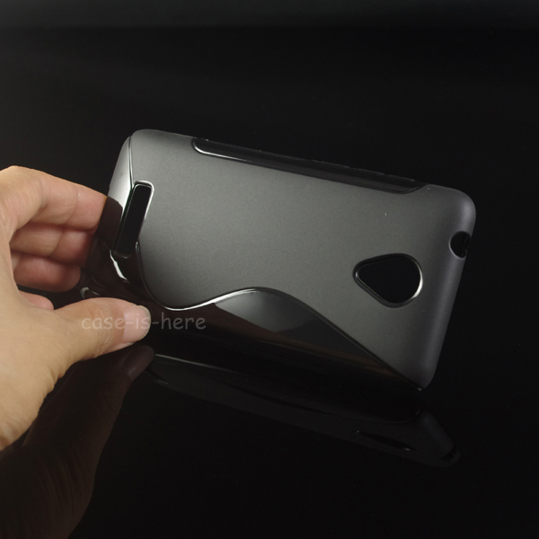 Free Shipping Soft S-Line Wave TPU Gel Cover Case Skin For Micromax Canvas Spark Q380
