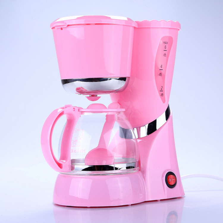 Cute Hello Kitty factory outlets automatic coffee machine home 6L drip coffee maker-in Coffee ...