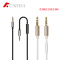 Kumiba 1 5M Audio Cable 3 5mm Jack Mail to Mail Aux Cable with Mic Gold