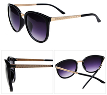 New 2014 fashion vintage Big Lenses brand design Metal sunglasses Luxury retro women s round sun