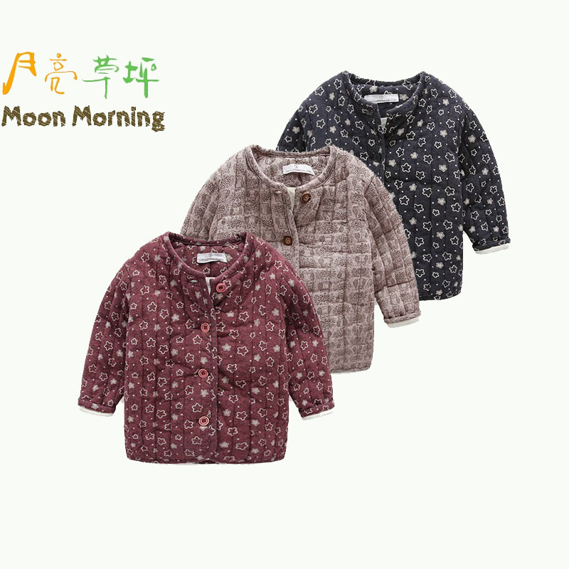 Moon Morning Winter Kids Parkas Cotton Print Full ...