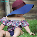 Humor Bear New style 2016 summer Small broken flower baby girls clothes set cotton suit set