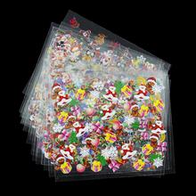 3D Beauty Nail Art Stickers 2015 Summer Style 24 Design Christmas Nail Foil Manicure Decals Foil