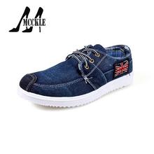 Fashion Men’s Canvas Shoes Flats Blue Lace-Up Rubber Sole 2016 New Spring Autumn Adult Casual Shoes Size 39-44 J4369