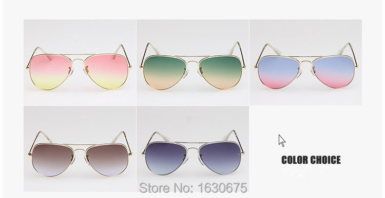 Newest Brand Designer Women Sunglass Fashion Gradient Rimless Sunglasses Frog Mirror Gradient Unisex Sunglasses 6 Color