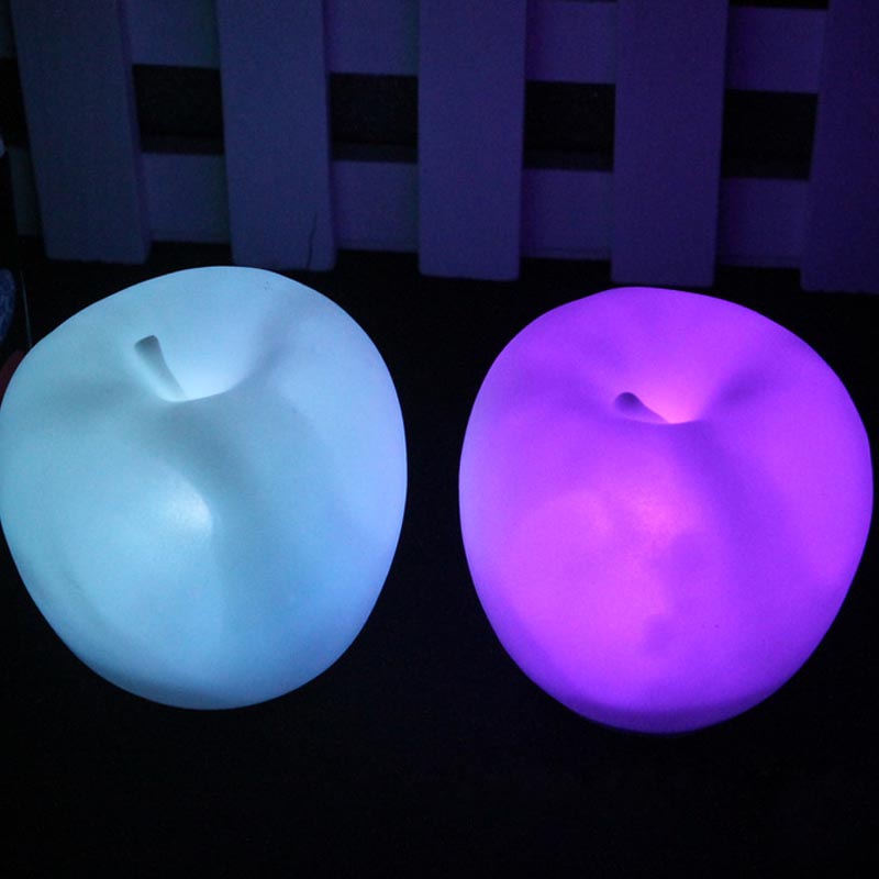 Apple Shape Color Changing LED Lamp Night Light Christmas New Year Party Decor