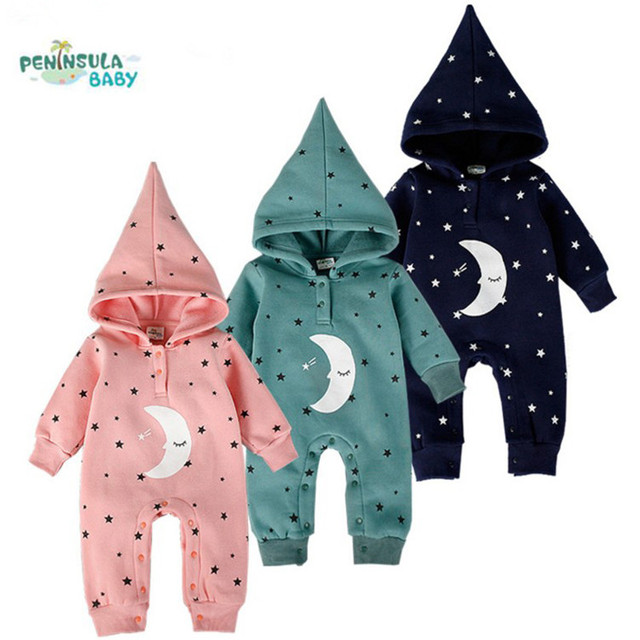Baby Rompers Толстовки Толстые Хлопчатобумажные Зимние Babys Мальчики Верхняя Одежда Девушки Теплая Одежда Дети Комбинезон Ребенка Ползать Одежда 0-2Y