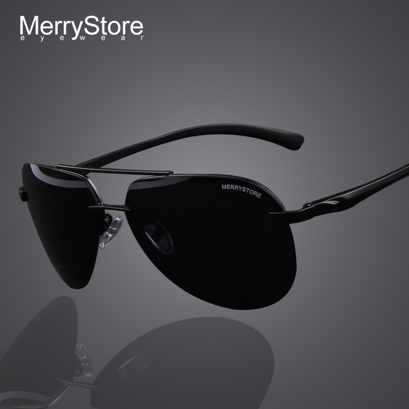 MERRYSTORE Brand Men 100% Polarized Aluminum Alloy Frame Sunglasses Fashion Men's Driving Sunglasses