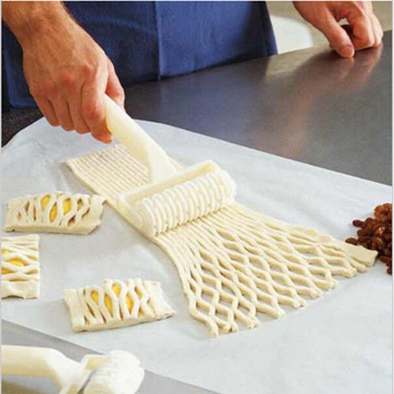 Image of Quality Plastic Baking Tool Cookie Pie Pizza Pastry Lattice Roller Cutter Craft freeshiping