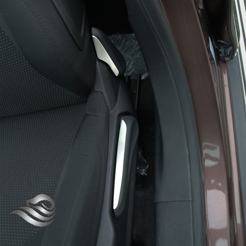 3 pcs set for 2008 Peugeot stainless steel decorative trim seat adjustment key sticker for
