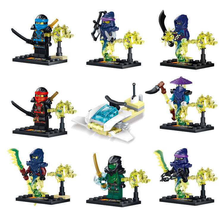 8 Pcs Luminous Ninjagoed Marvel Ninja Building Blocks 79181 Action Model Kits Brick Toys Minifigures Compatible With Legoe