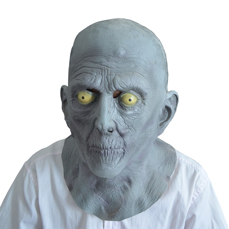 bianco Calvo e faccia vernice da Uomo Halloween Costume Tunica da marrone