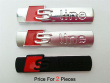 2pcs/lot automobile accessories car body styling stickers with SLINE logo emblem badge