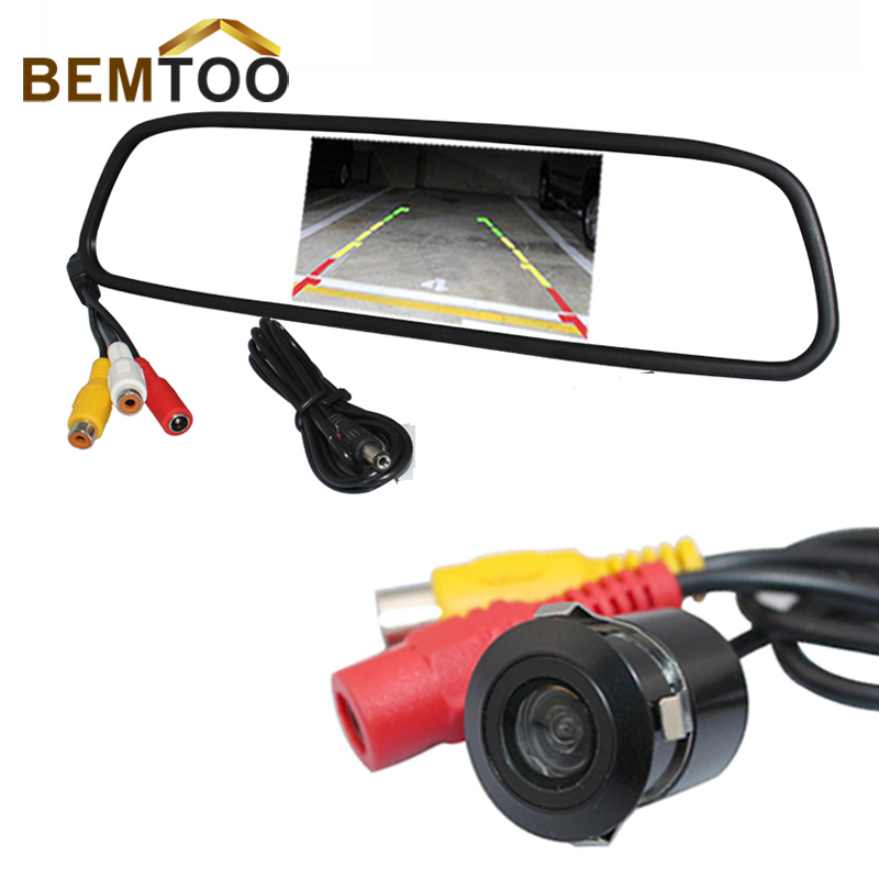 Image of Free Shipping , Waterproof Night Vision Car Rear View Camera With 4.3 inch TFT Color LCD For Car Mirror Monitor