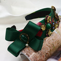 2016 New fresh exaggerated flower cross temperament baroque female hairband runway looks fashion jewelry hair accessories