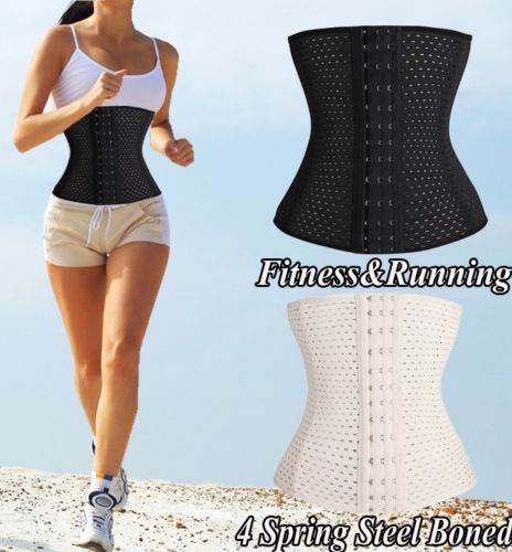 Image of Slimming Body Waist Tummy Trimmer Black 4 Steel Bone Waist Trainer Cincher Women Girdles Lose Weight Waist Training Corsets Belt