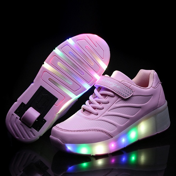 2016 Новый Ребенок Heelys Младших Девочек/Мальчиков LED Light Heelys Дети Роликовые Коньки Обувь Дети Кроссовки С Одного Колеса крыло