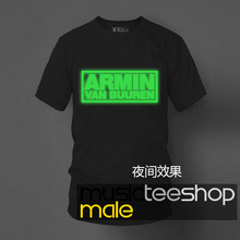 Trend 2014 100% cotton short-sleeve tee T-shirt luminous neon dj armin buuren van