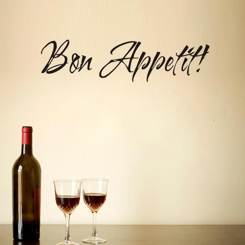 Image of BON APPETIT wall art decals home decorations living room decor wall stickers kitchen