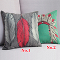 Indiana Tiara And Feather Pattern Chair Pillow Vintage Style Pillows Decorate Sofa Pillow Cover Free shipping
