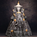 Grey 18th Century Rococo Baroque Cosplay Costume Marie Antoinette Gown Dresses