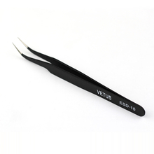 1054-1pcs Black Acrylic Gel Nail Art Rhinestones Paillette Nipper Picking Tool bent nipper tweezers pliers