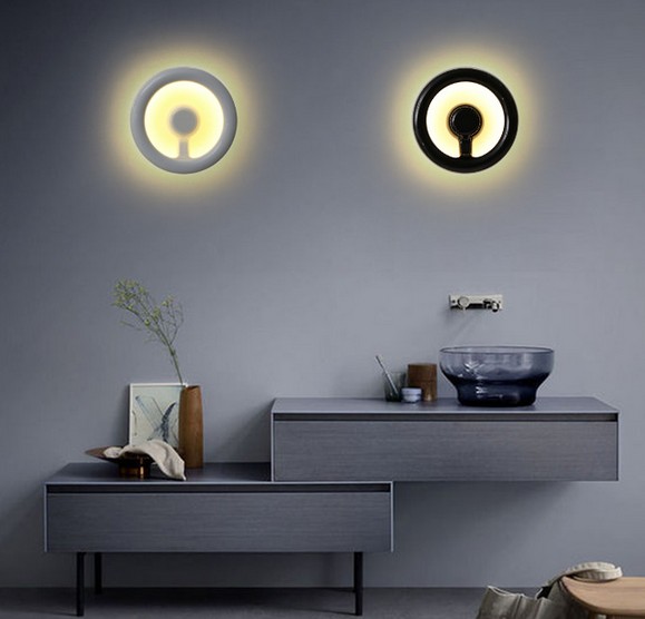 Volante creativo lámpara de pared moderna de la luz led para ...