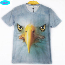 2016 new style animal t-shirt teens girls personality street style eagle printed 3D tshirt children’s design tops CT10
