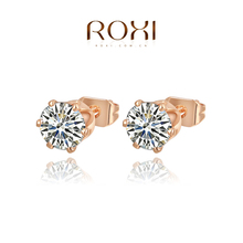OBABY Jewelry ROXI Free Shipping Simple Style Gold Plated Stud Earring Pure Handmade Elegant Fashion Earring Women Party Wedding