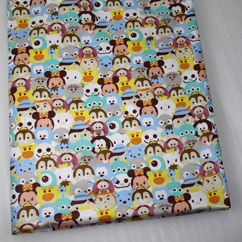 950 50*147CM patchwork printed cotton fabric for Tissue Kids Bedding textile for Sewing Tilda Doll, DIY handmade materials