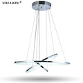VALLKIN Modern LED Ring Pendant Light Hanging Ceiling Lamp Fixtures with 3 Rings DIY Shape Ac100
