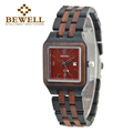 BEWELL Women Watch Luxury Brand Wood Watches Women Quartz Clock Fashion Casual Wood Strap Wrist Watch
